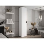 Ντουλάπα Inova IV 50 Μονόφυλλη-Λευκό - Μαύρο