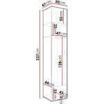Ντουλάπα Inova IV 50 Μονόφυλλη-Μαύρο