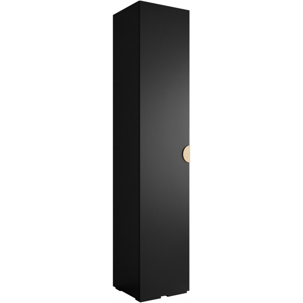 Ντουλάπα Inova IV 50 Μονόφυλλη-Μαύρο - Χρυσό