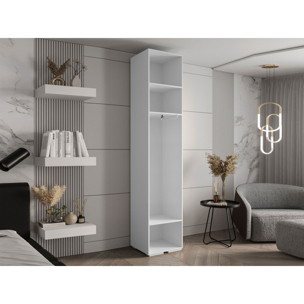 Ντουλάπα Inova IV 50 Μονόφυλλη-Λευκό - Χρυσό