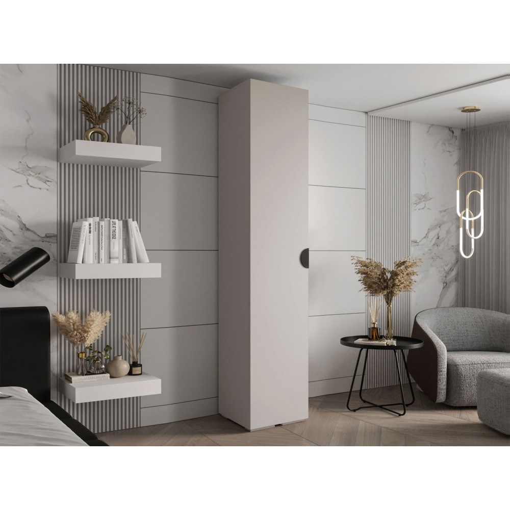 Ντουλάπα Inova IV 50 Μονόφυλλη-Cashmere - Μαύρο