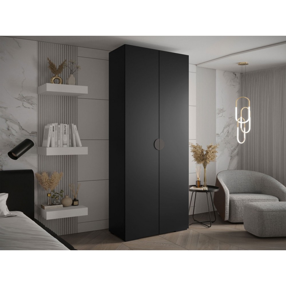 Ντουλάπα Inova IV 100 Δίφυλλη-Μαύρο