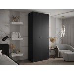 Ντουλάπα Inova IV 100 Δίφυλλη-Μαύρο