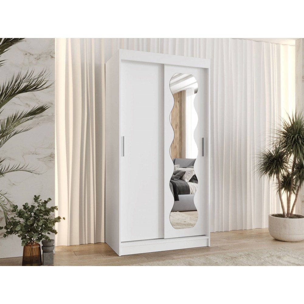 Ντουλάπα Spoti Συρόμενη-Λευκό-Μήκος: 100εκ