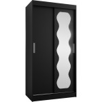 Ντουλάπα Spoti Συρόμενη-Μαύρο-Μήκος: 100εκ