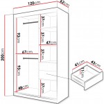 Ντουλάπα Spoti Συρόμενη-Λευκό-Μήκος: 120εκ