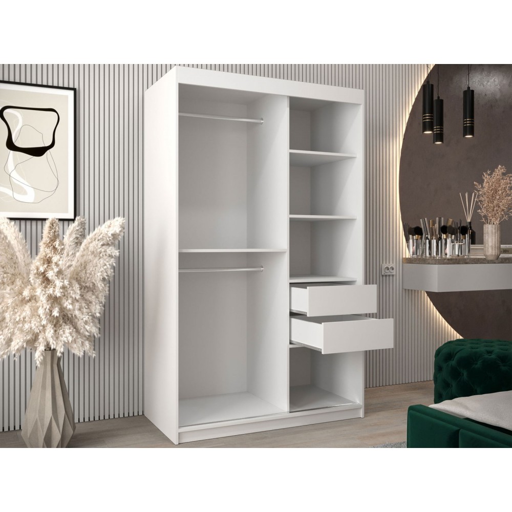 Ντουλάπα Spoti Συρόμενη-Λευκό-Μήκος: 120εκ