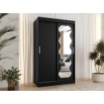 Ντουλάπα Spoti Συρόμενη-Μαύρο-Μήκος: 120εκ