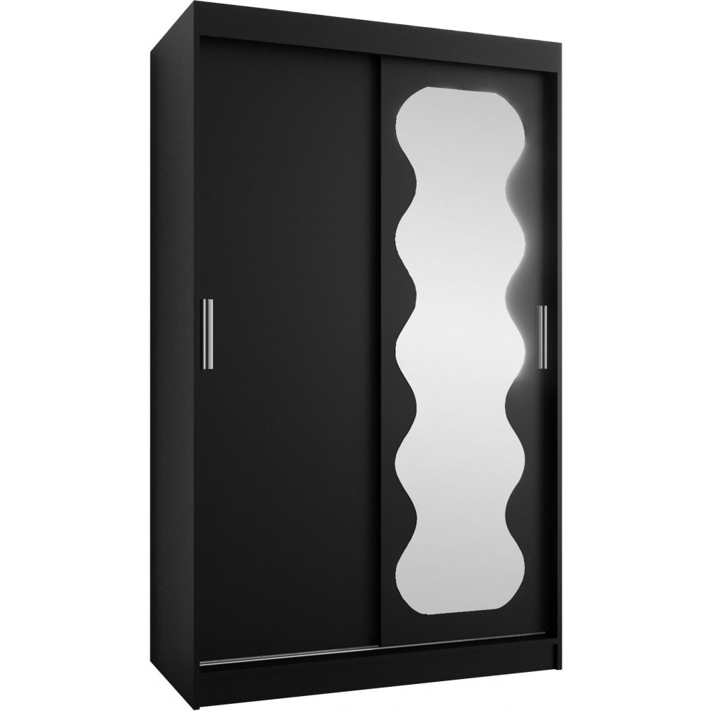 Ντουλάπα Spoti Συρόμενη-Μαύρο-Μήκος: 120εκ