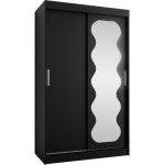 Ντουλάπα Spoti Συρόμενη-Μαύρο-Μήκος: 120εκ