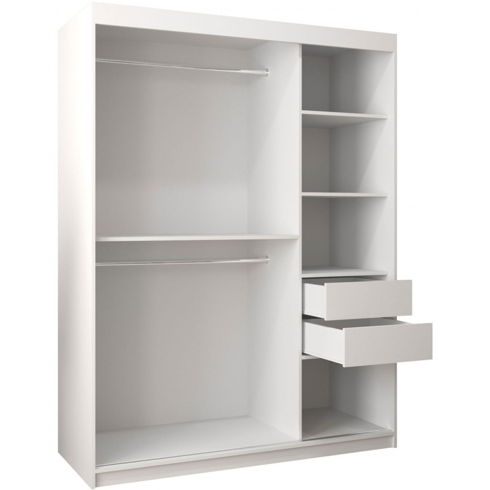 Ντουλάπα Spoti Συρόμενη-Λευκό-Μήκος: 150εκ