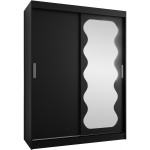 Ντουλάπα Spoti Συρόμενη-Μαύρο-Μήκος: 150εκ