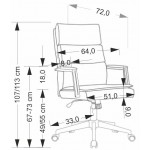 Καρέκλα διευθυντική Andria-Ανοιχτό Γκρι