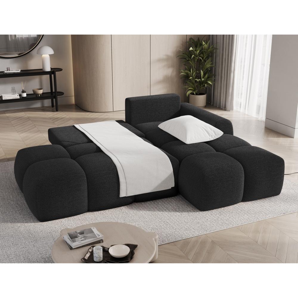 Γωνιακός Καναπές Vitalo-Μαύρο-Δεξιά