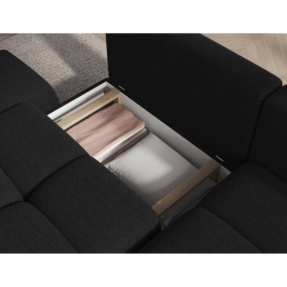 Γωνιακός Καναπές Vitalo-Μαύρο-Δεξιά