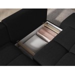 Γωνιακός Καναπές Vitalo-Μαύρο-Αριστερή 227x170x95