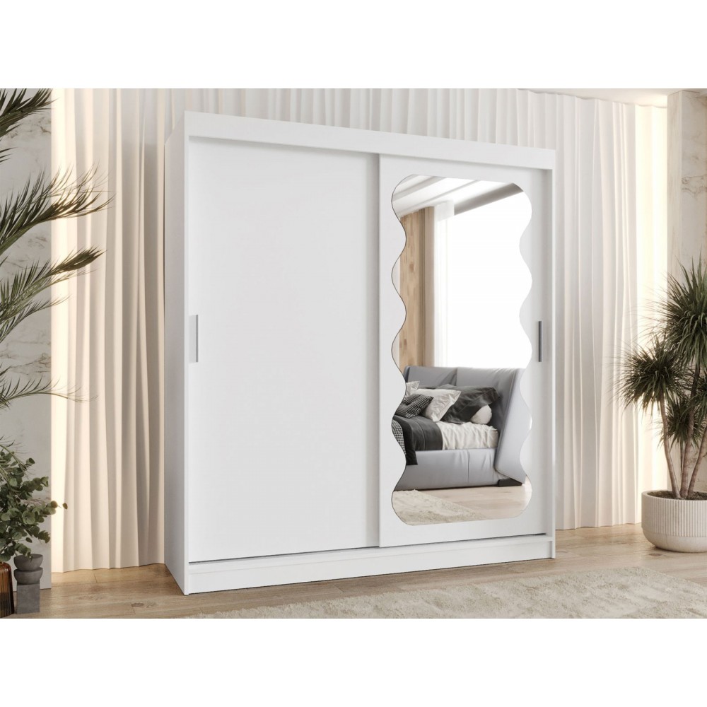 Ντουλάπα Spoti 180 Συρόμενη-Λευκό