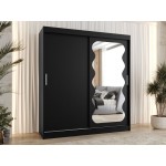 Ντουλάπα Spoti 180 Συρόμενη-Μαύρο