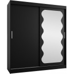 Ντουλάπα Spoti 180 Συρόμενη-Μαύρο