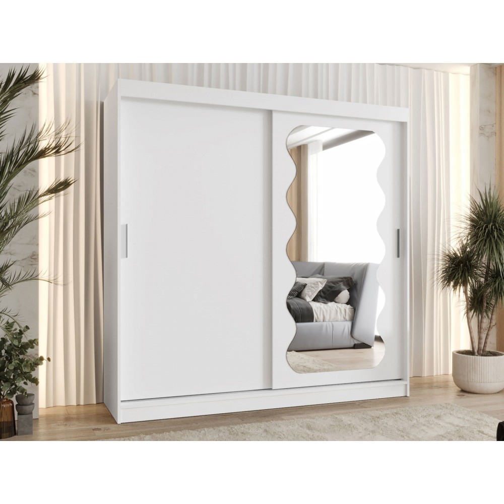 Ντουλάπα Spoti 200 Συρόμενη-Λευκό