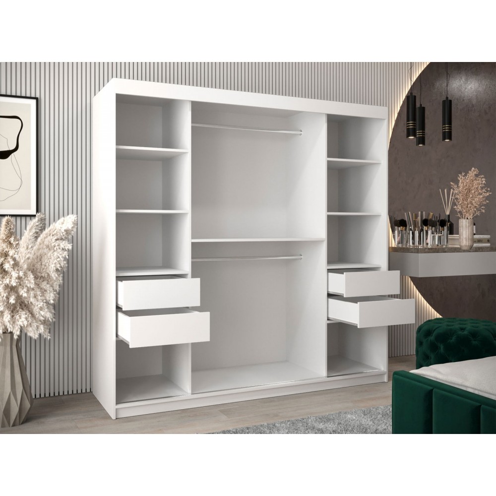 Ντουλάπα Spoti 200 Συρόμενη-Λευκό