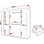 Ντουλάπα Spoti 200 Συρόμενη-Φυσικό