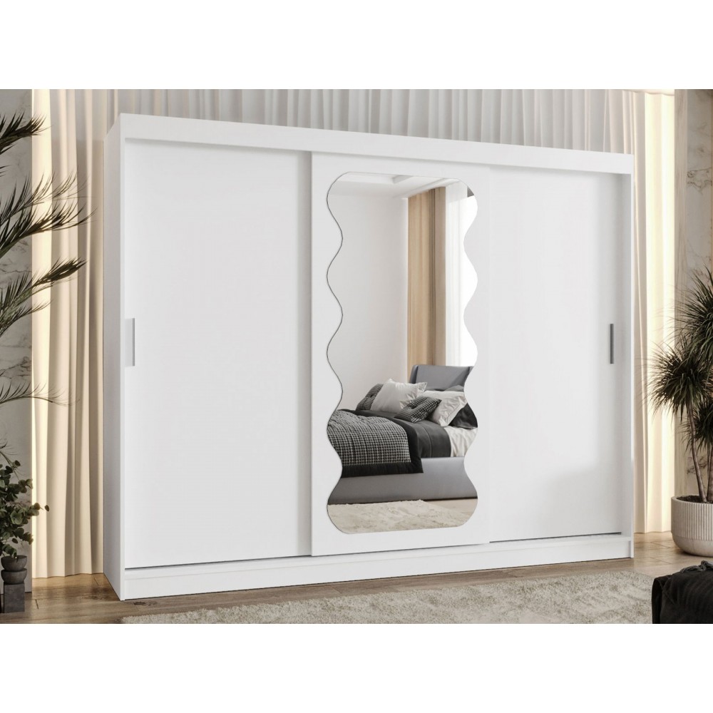 Ντουλάπα Spoti 250 Συρόμενη-Λευκό