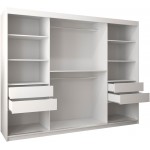 Ντουλάπα Spoti 250 Συρόμενη-Λευκό