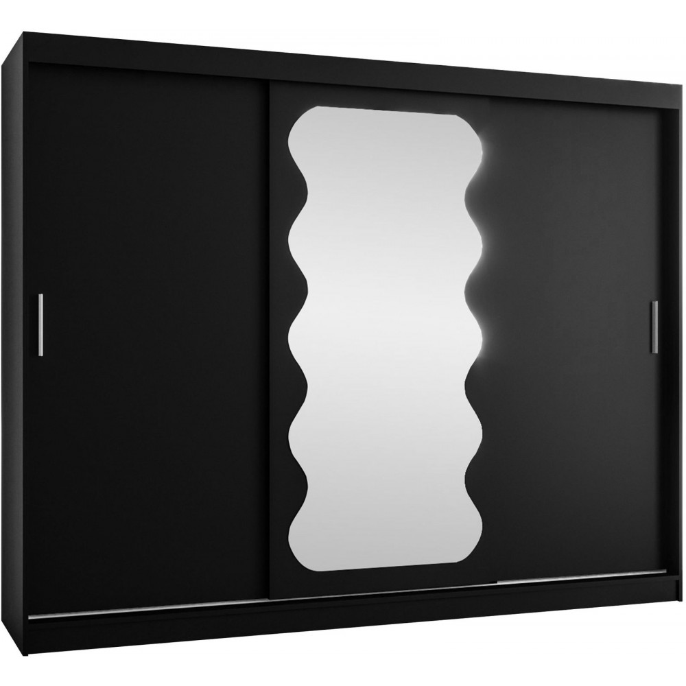 Ντουλάπα Spoti 250 Συρόμενη-Μαύρο