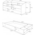 Παιδικό Κρεβάτι Leomari-Λευκό-160 x 80-Με προστατευτικό 144x78x58