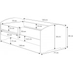 Παιδικό Κρεβάτι Belossi I-Λευκό-140 x 70-Με προστατευτικό