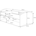 Παιδικό Κρεβάτι Belossi I-Λευκό-160 x 80-Χωρίς προστατευτικό