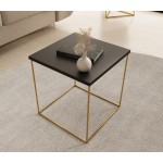 Βοηθητικό τραπεζάκι Dente mini-Μαύρο - Χρυσό 40x40x43