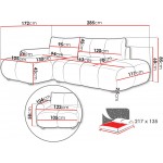 Γωνιακός καναπές Mitto I-Λευκό-Δεξιά