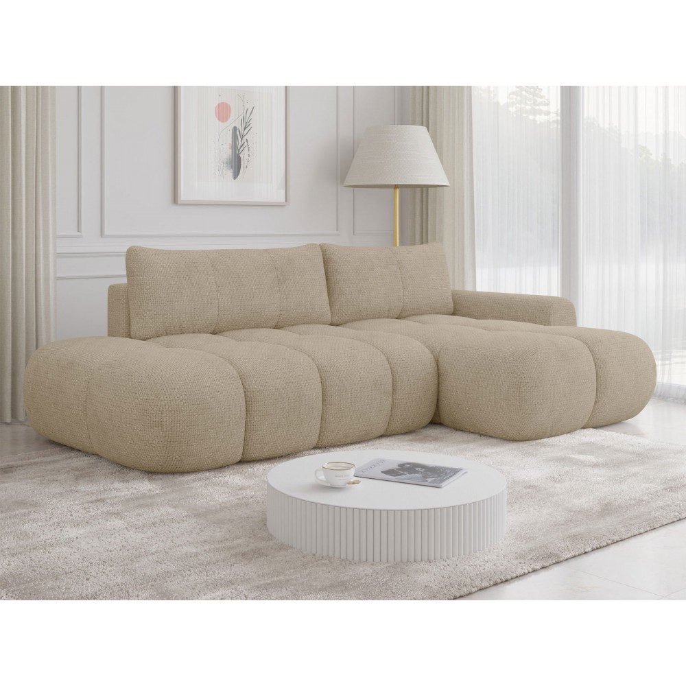 Γωνιακός καναπές Mitto I-Μπεζ-Δεξιά
