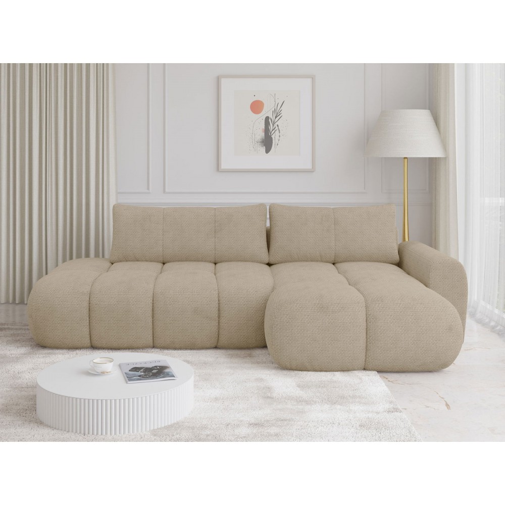 Γωνιακός καναπές Mitto I-Μπεζ-Δεξιά