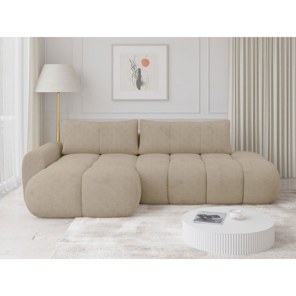 Γωνιακός καναπές Mitto I-Μπεζ-Αριστερή