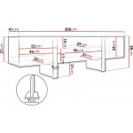 Έπιπλο τηλεόρασης Tore 3D