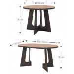 Τραπέζι Bega Επεκτεινόμενο-Καφέ Σκούρο