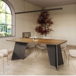 Τραπέζι Moneto Επεκτεινόμενο-Καφέ Σκούρο