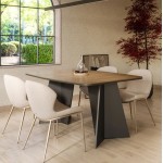 Τραπέζι Moneto Επεκτεινόμενο-Καφέ Σκούρο