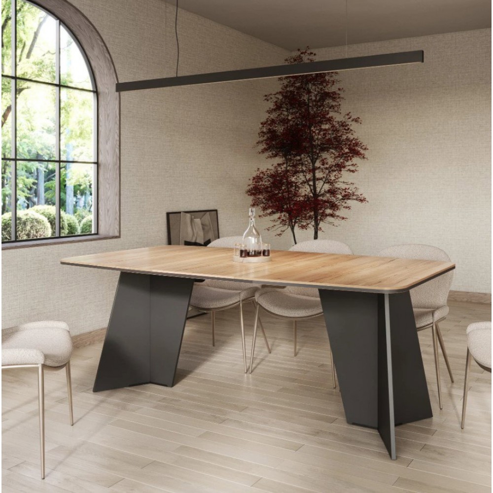 Τραπέζι Moneto Επεκτεινόμενο-Φυσικό 156x90x78.4