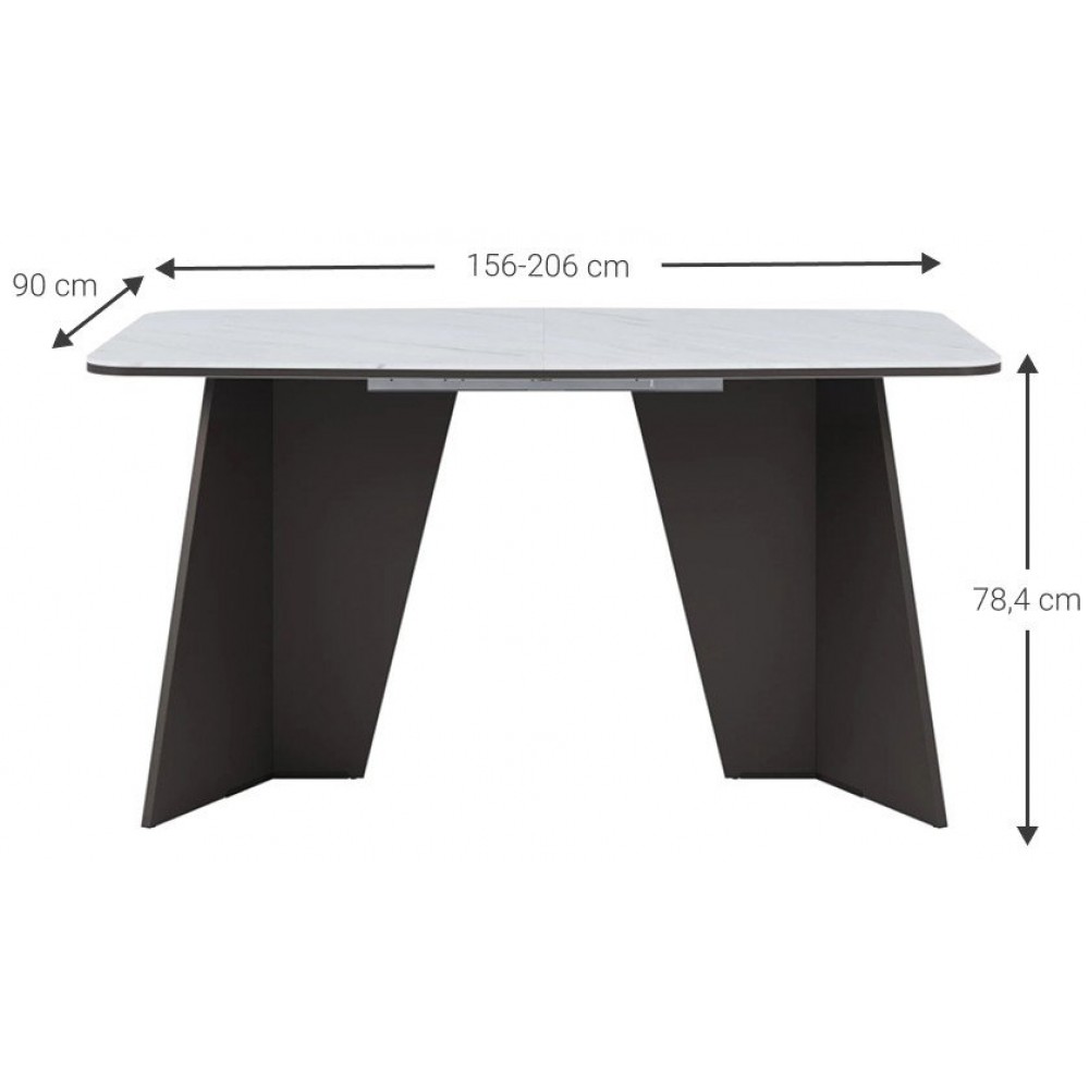 Τραπέζι Moneto Επεκτεινόμενο-Φυσικό 156x90x78.4