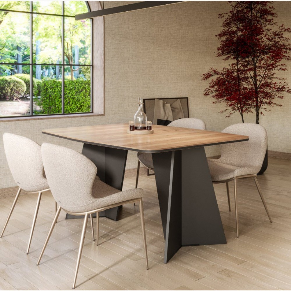 Τραπέζι Moneto Επεκτεινόμενο-Φυσικό 156x90x78.4