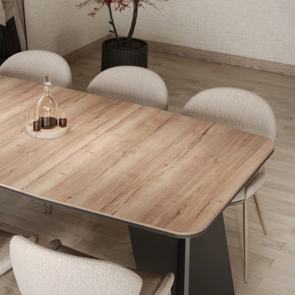 Τραπέζι Moneto Επεκτεινόμενο-Φυσικό 156x90x78.4