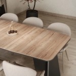 Τραπέζι Moneto Επεκτεινόμενο-Φυσικό 156x90x78.4