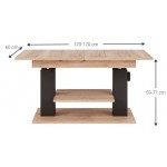 Τραπεζάκι Σαλονιού Dovo-Λευκό 120x60x59