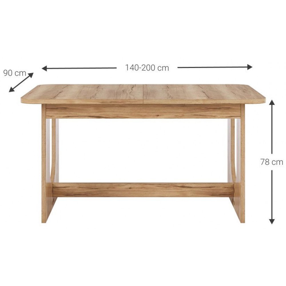 Τραπέζι Ratamo Επεκτεινόμενο-Καφέ Σκούρο