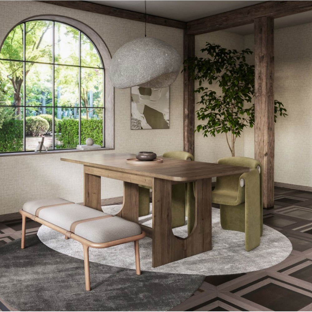 Τραπέζι Ratamo Επεκτεινόμενο-Καφέ Σκούρο