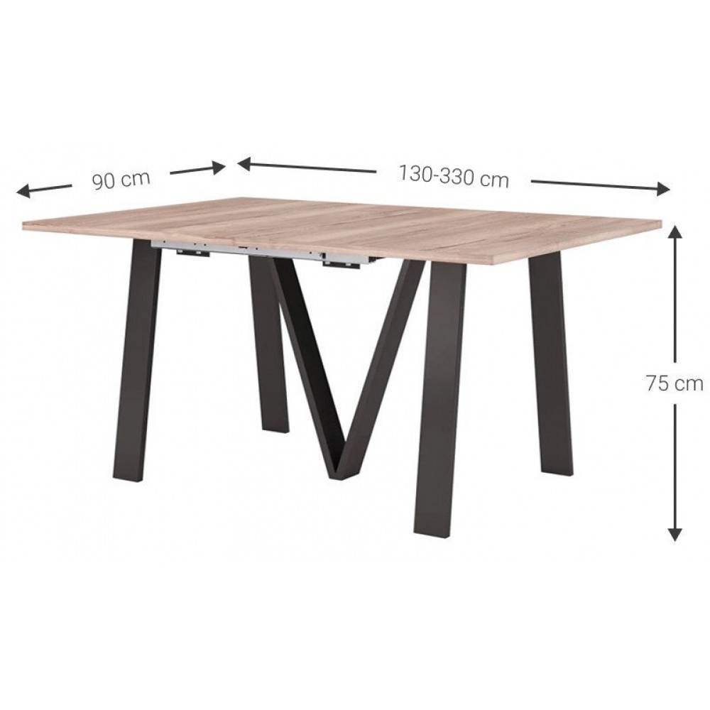 Τραπέζι Dilon Επεκτεινόμενο 130x90x75